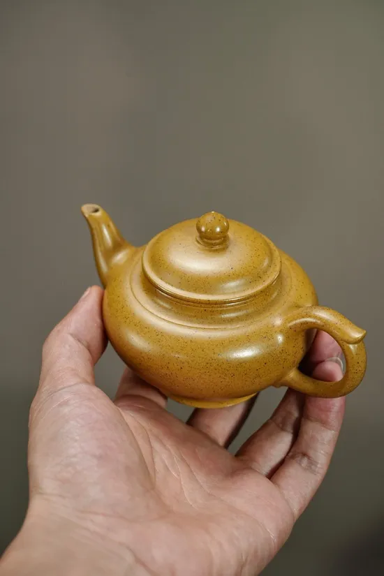 紫砂壺笑櫻經典款 黃金段窯變170cc14孔 1