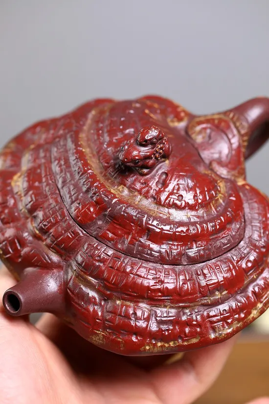 紫砂壺靈芝壺周建良手工製作收藏級 2