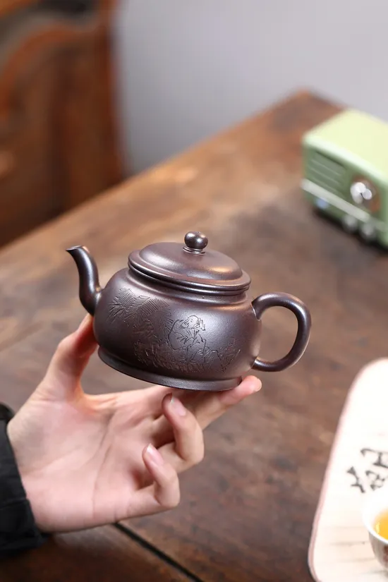 矮宮燈紫砂壺 柯俊芬工藝美術師手工製作 2