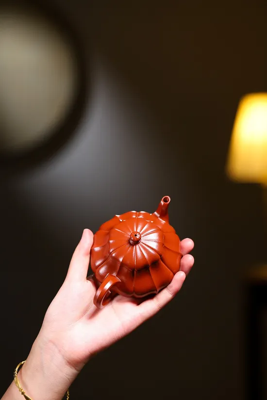 紫砂壺菱花海棠手工製作楊軍保老師精製 2