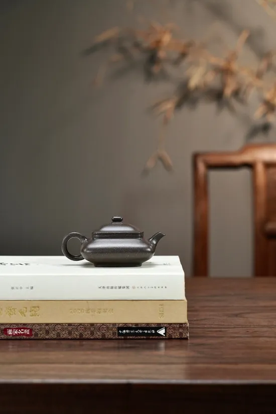 全手工紫砂壺 寒灰老人 原礦天青泥 2