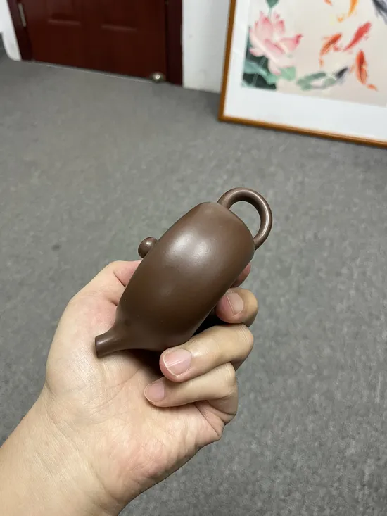 漢瓦實用器紫砂壺原礦文革紫泥150cc 1