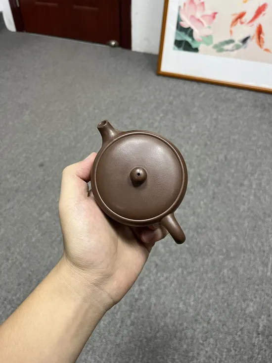 漢瓦實用器紫砂壺原礦文革紫泥150cc 2