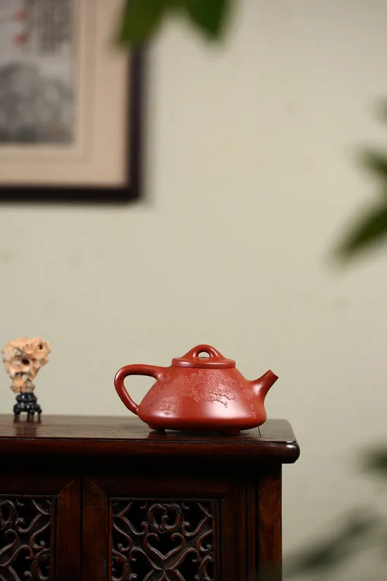 紫砂壺收藏重器子冶石瓢原礦大紅袍國家級工藝師作品 2