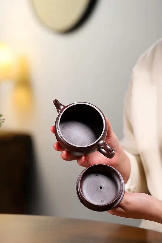 楊鵬老師全手工金龍血紫砂壺150cc漢瓦 1