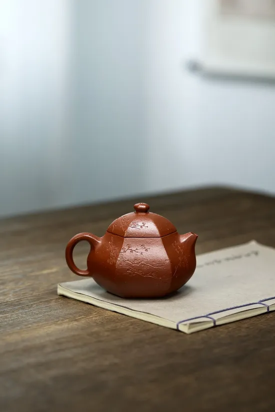 紫砂壺六方文旦手工製作典藏精品 1