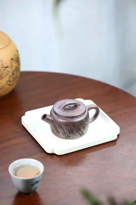 漢瓦紫砂壺 工藝美術師柯俊芬手工製作 1