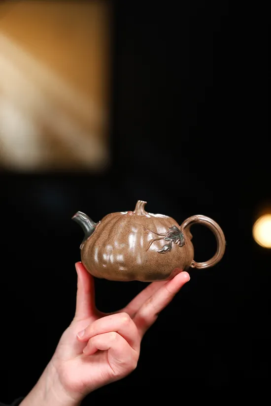 手工紫砂南瓜壺 仿生器老段泥茶具 1
