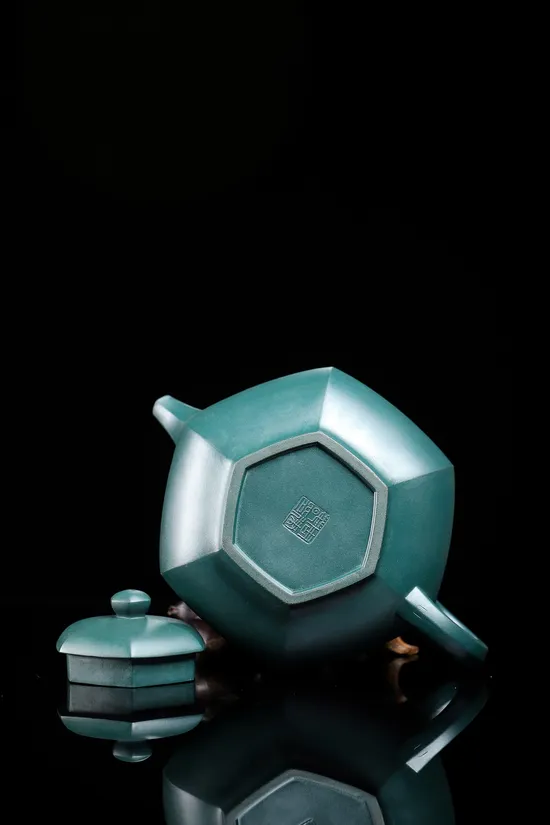 紫砂壺名家作品六方合歡 研高周建春老師創作 2