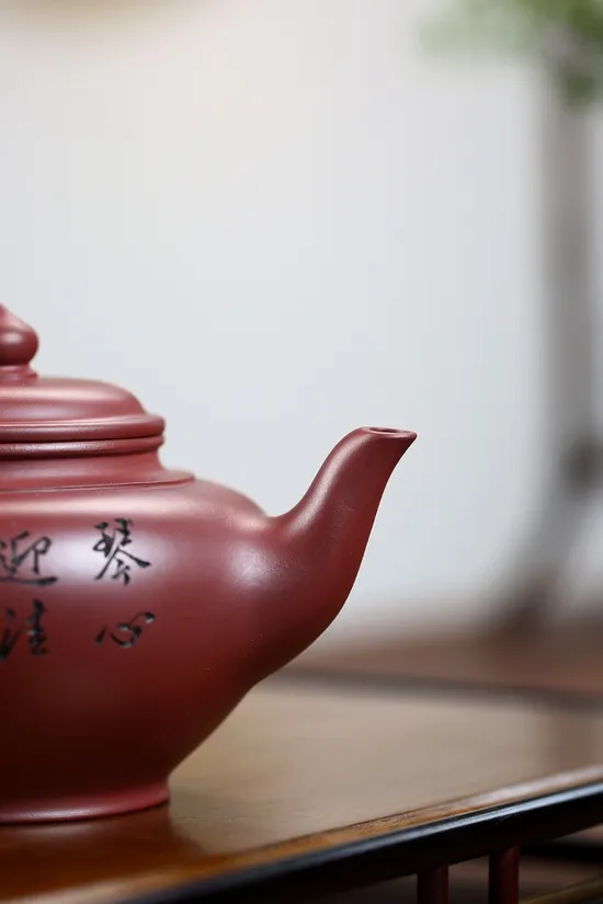 紫砂壺收藏重器笑櫻原礦龍血砂450cc蔣建軍手工茶具 1