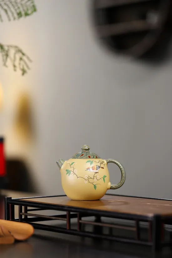 紫砂壺龍蛋套組本山綠泥200cc 2