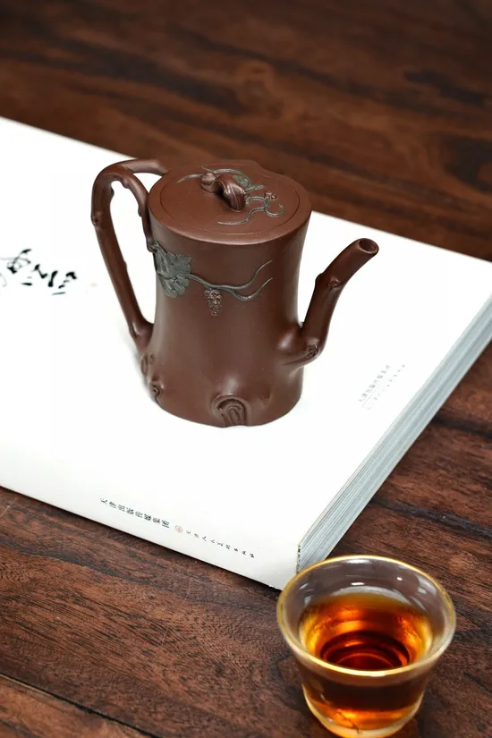 全手工葡萄碩果紫砂壺｜原礦文革老紫泥200cc 1