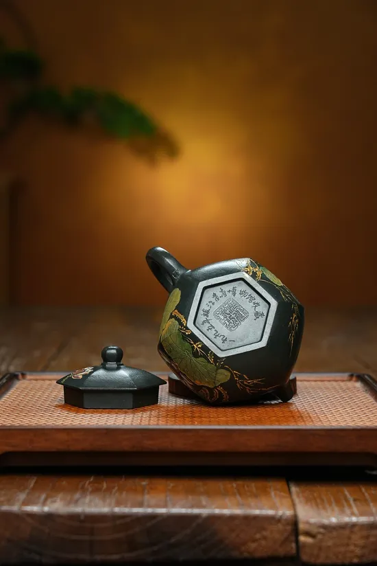 紫砂壺六方西施範建新手工製作 1