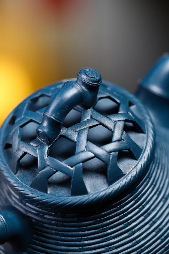 紫砂壺 竹編潘壺 280cc 高品質國藝師楊軍保作品 2