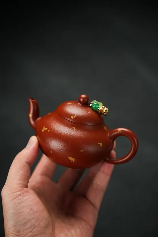 紫砂壺手工製作經典梨形朱泥茶具 1