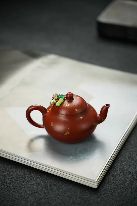 紫砂壺手工製作經典梨形朱泥茶具 2