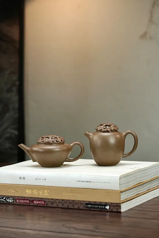 紫砂壺高款矮款青段泥手工茶具 1