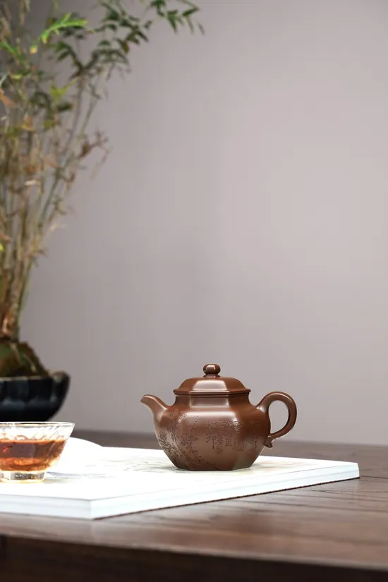 六角蓮子慕古紫砂壺 2