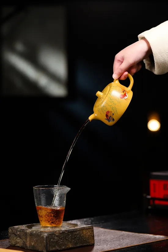 任瑞華紫砂井欄壺 黃金朱泥手工製造 1