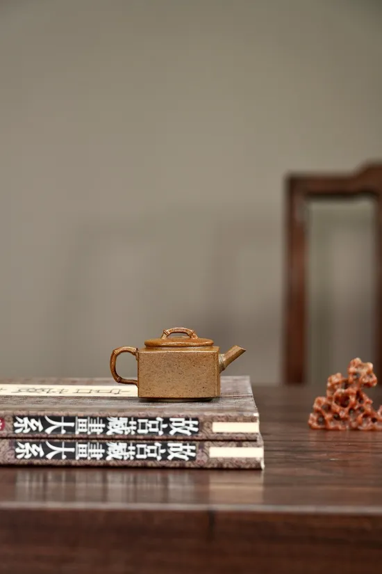 紫砂壺四方文竹段泥柴燒60cc網孔 2