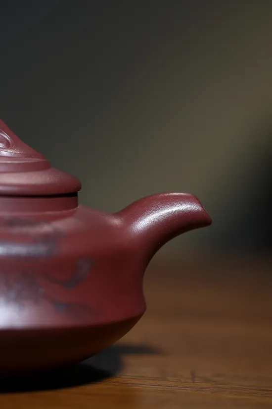 王芳紫砂壺 玉如意 紫茄泥手工製作 1