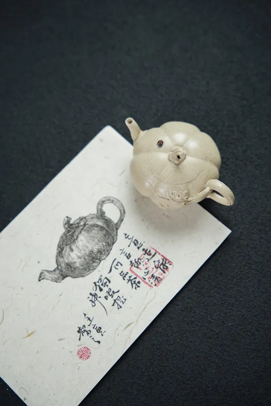 永年南瓜小精品100cc紫砂壺 2