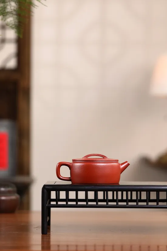 戚志君漢瓦紫砂壺原礦大紅袍100cc實用茶具 1