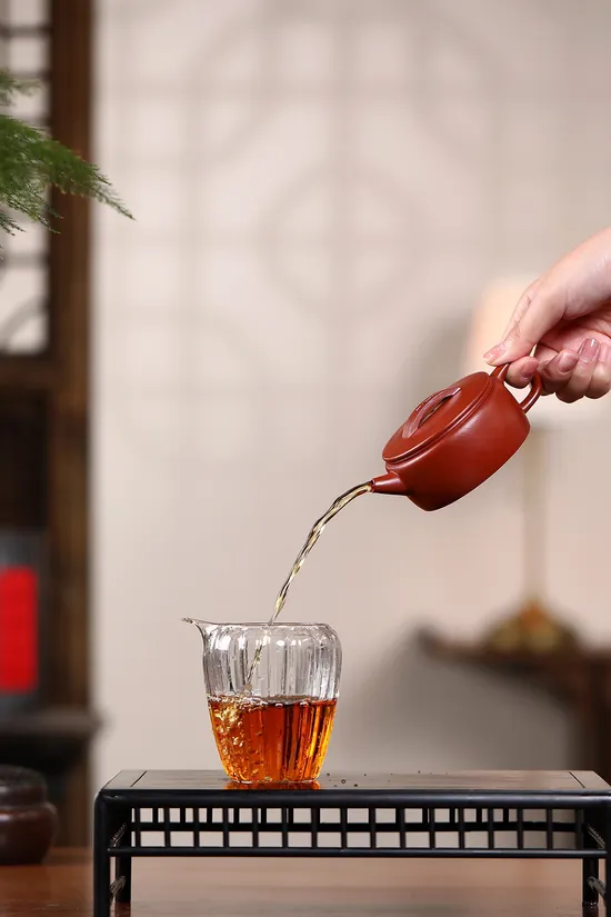 戚志君漢瓦紫砂壺原礦大紅袍100cc實用茶具 2