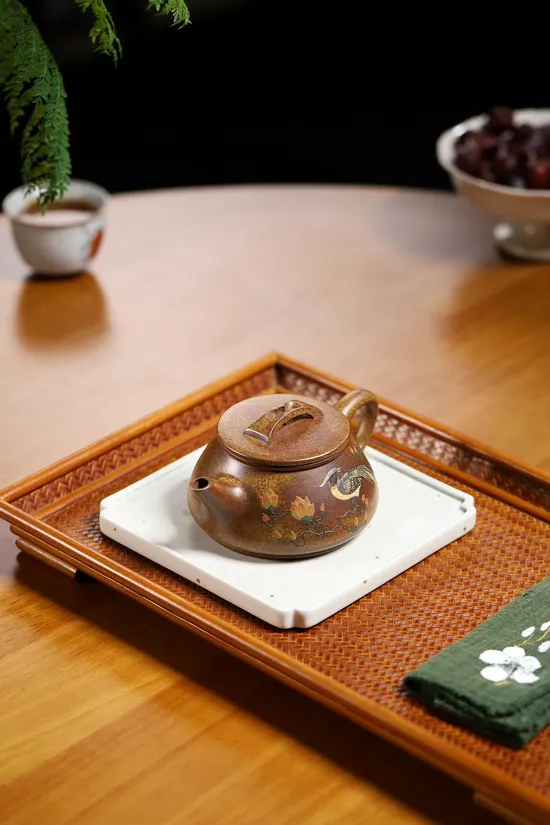 紫砂壺柴燒漢瓦 黃金段工藝美術師楊軍保作品 2