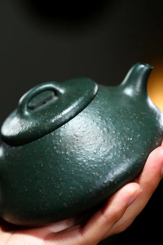 紫砂壺朱正琴國級工藝師製翡翠綠泥220cc 1