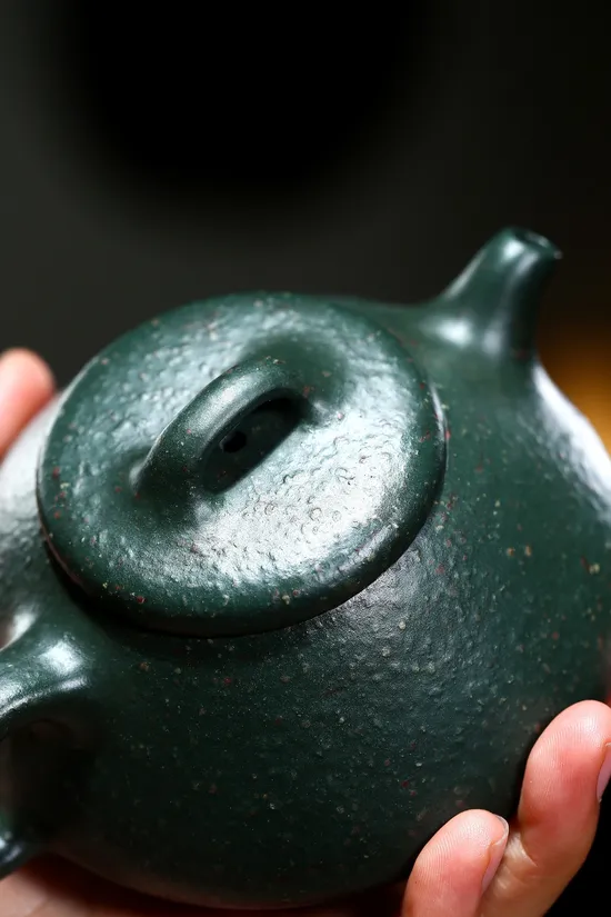 紫砂壺朱正琴國級工藝師製翡翠綠泥220cc 2