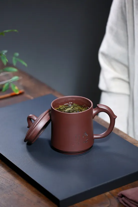 紫砂壺清心蓋杯國工佳作 鮑玉華手工製作 1