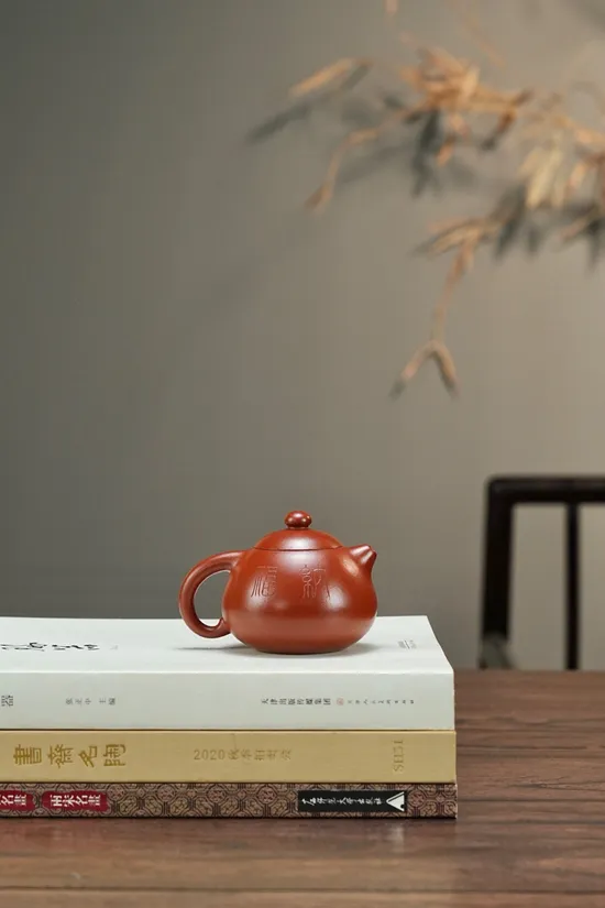 紫砂壺文旦把玩器原礦朱泥150cc 2