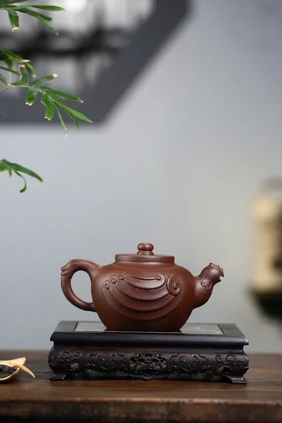 紫砂壺有鳳來儀國傢級工藝美術師鮑玉華創作 1