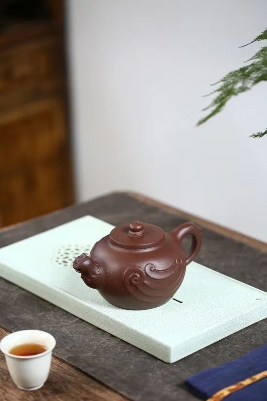 紫砂壺有鳳來儀國傢級工藝美術師鮑玉華創作 2