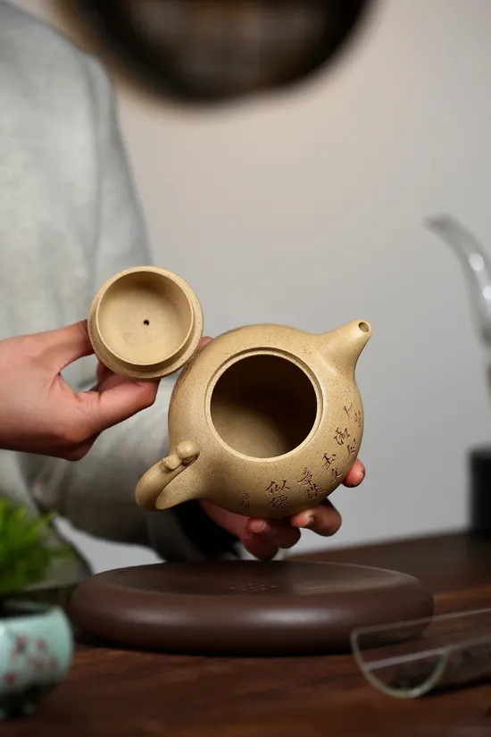 清玉紫砂壺原礦芝麻段工藝美術師潘菊芳 2