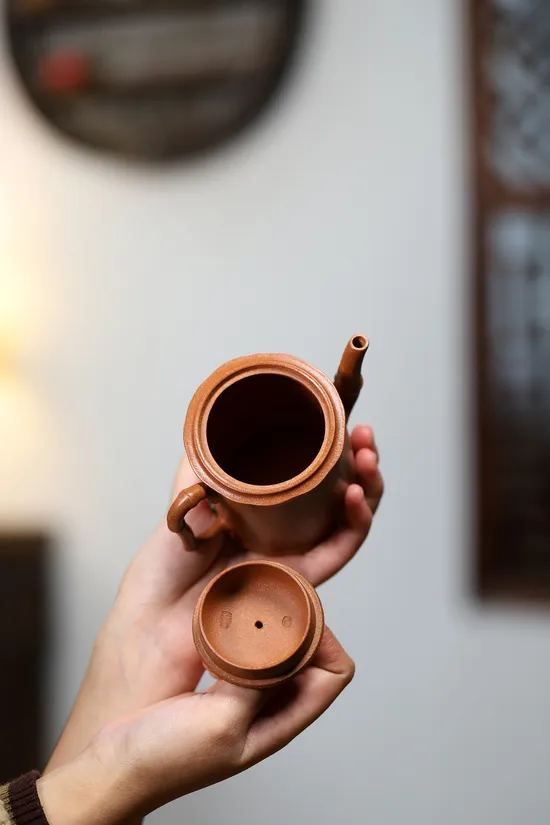 紫砂壺 太湖石竹段 優質黃降坡泥 手工製造 1