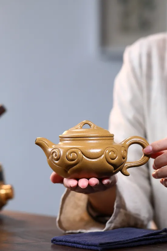 紫砂壺手工製作仿古如意收藏佳品 1