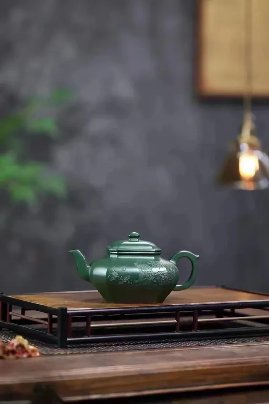 紫砂壺古韻 吳貞裕手工製作 綠泥珍品 1