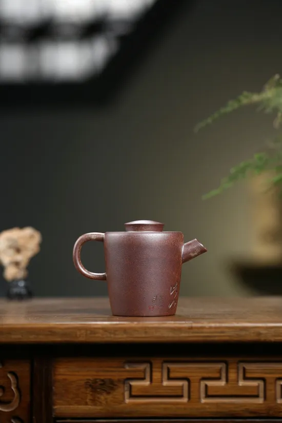 巨輪紫砂壺 柯俊芬工藝美術師原礦赤龍幻彩砂160cc 1