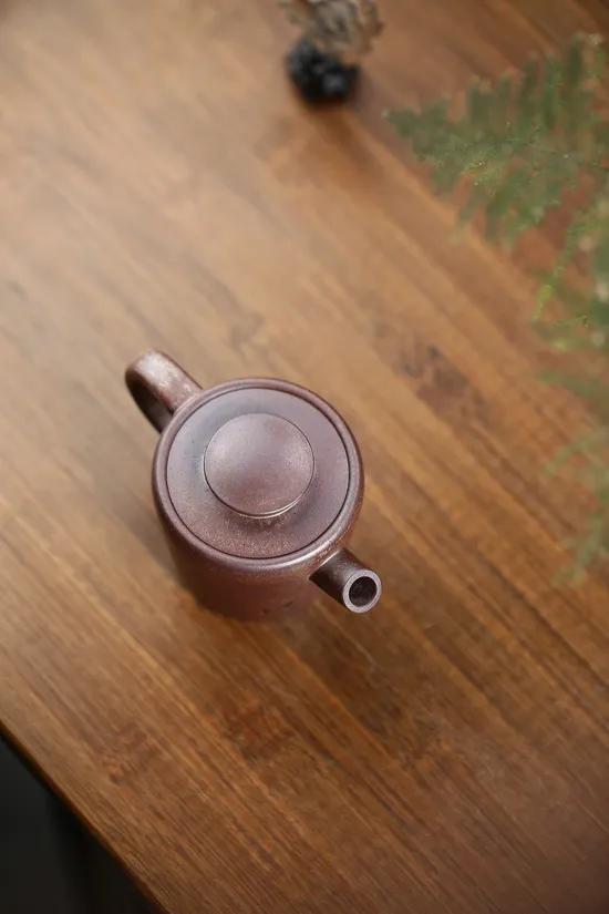 巨輪紫砂壺 柯俊芬工藝美術師原礦赤龍幻彩砂160cc 2