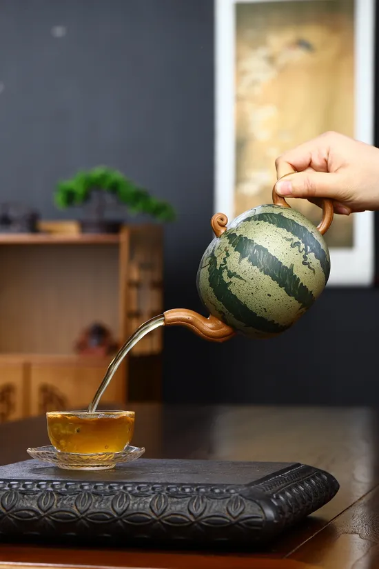 紫砂壺西瓜壺收藏級作品周新元手工製作 1