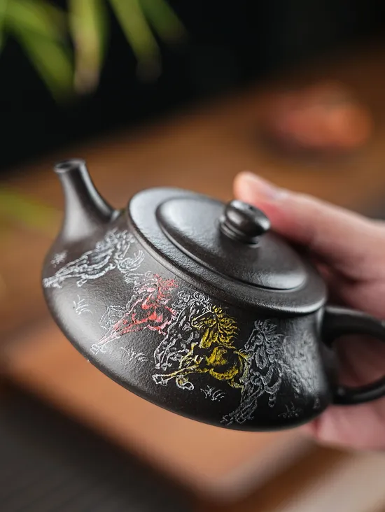 紫砂壺納瓢邵方軍手工製作收藏佳品 1