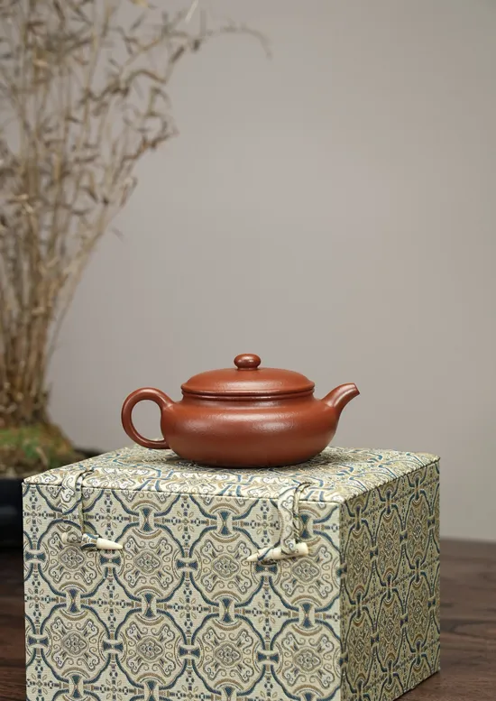 紫砂壺朱泥180cc扁腹茶具 2
