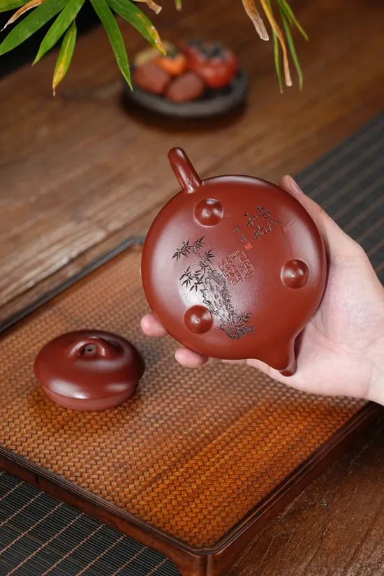 紫砂壺漢棠石瓢全手工製作收藏價值高 2