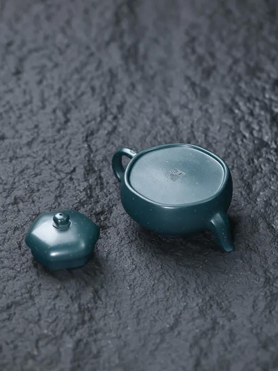 紫砂壺全手工六方曼陀 張心雨140cc頂級蘇門達臘青鋪砂 2