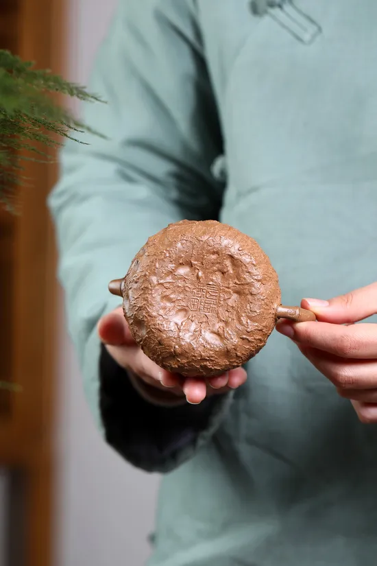 紫砂壺手工製作名家張菊仙竹供春220cc 2