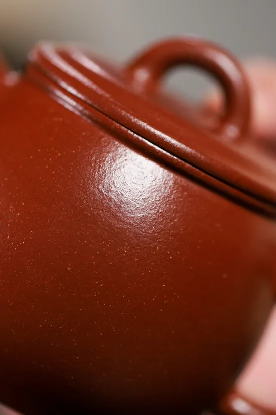 紫砂壺 瓦當造型 紫紅泥 280cc 高品質手工製造 2