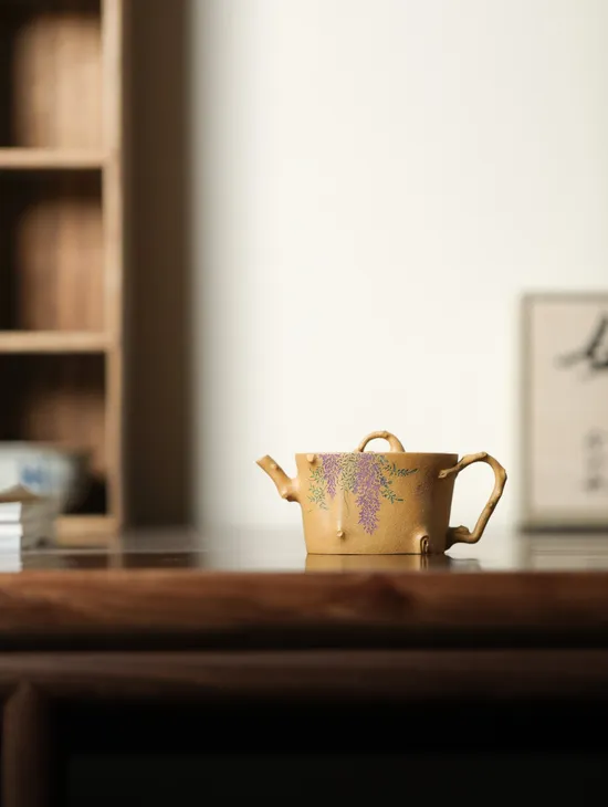 紫砂壺收藏重器家藏老段泥全手工樹樁壺 1