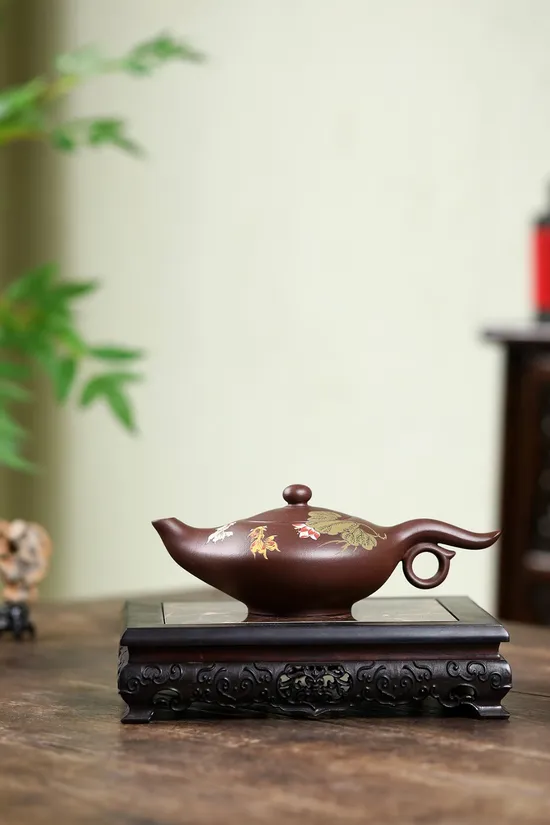 金玉滿堂紫砂壺_國傢級工藝美術師鮑玉華設計 2